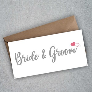 Monedero de boda personalizado / Sobre para vale de regalo / Tarjeta de dinero de boda / Juego de billetera y tarjeta para boda