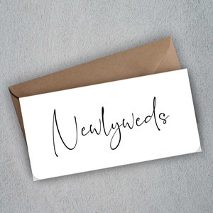 Monedero de boda personalizado / Sobre para vale de regalo / Tarjeta de dinero de boda / Monedero y juego de tarjetas para boda