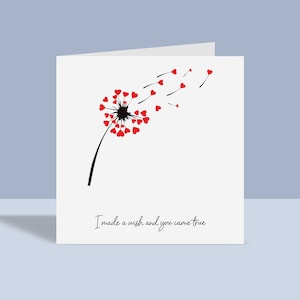 I Made a Wish- Romantic Love Card | Greetings Card, Love, Hearts, Wishes, For Him For Her, Romantic