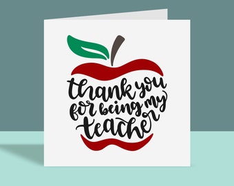 Thank You For Being My Teacher | Teacher, Thank You, Apple, For Him, For Her, A6