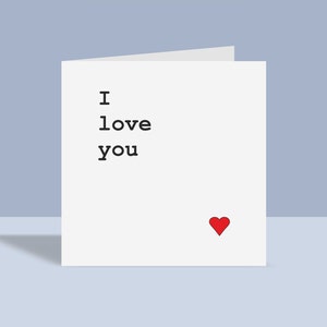 Te amo - Tarjeta de amor romántica / Tarjeta de felicitación, Amor, Corazones, Para él, Para ella, Romántico