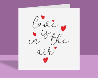 Love is in the Air- Romantic Love Card | Greetings Card, Love, Hearts, For Him For Her, Romantic