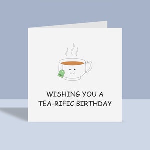 Te deseo un té fantástico: feliz cumpleaños, tarjeta de felicitación, divertida, té, para él, para ella, tamaño A6
