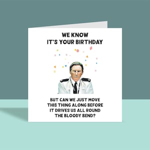 Tarjeta de felicitación inspirada en Line of Duty: feliz cumpleaños, para él y para ella, tamaño A6