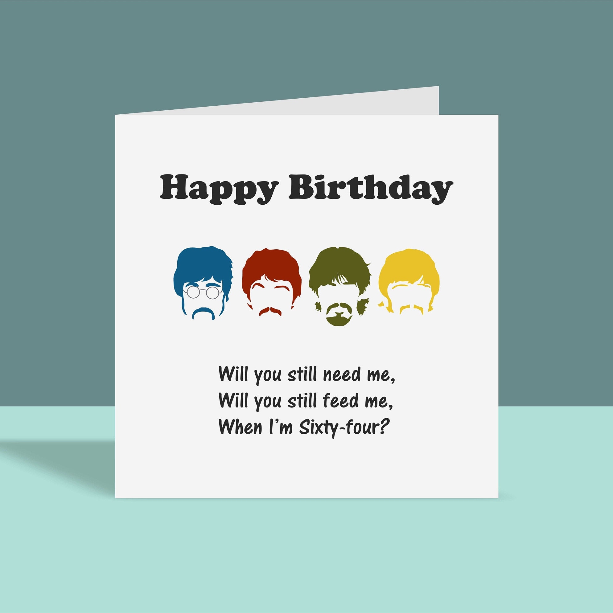 Beatles Lyrics Inspired Birthday Card Greetings Card - Etsy