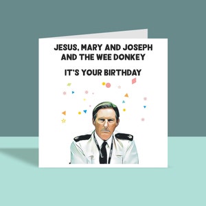 Tarjeta de felicitación inspirada en Line of Duty: feliz cumpleaños, para él y para ella, tamaño A6
