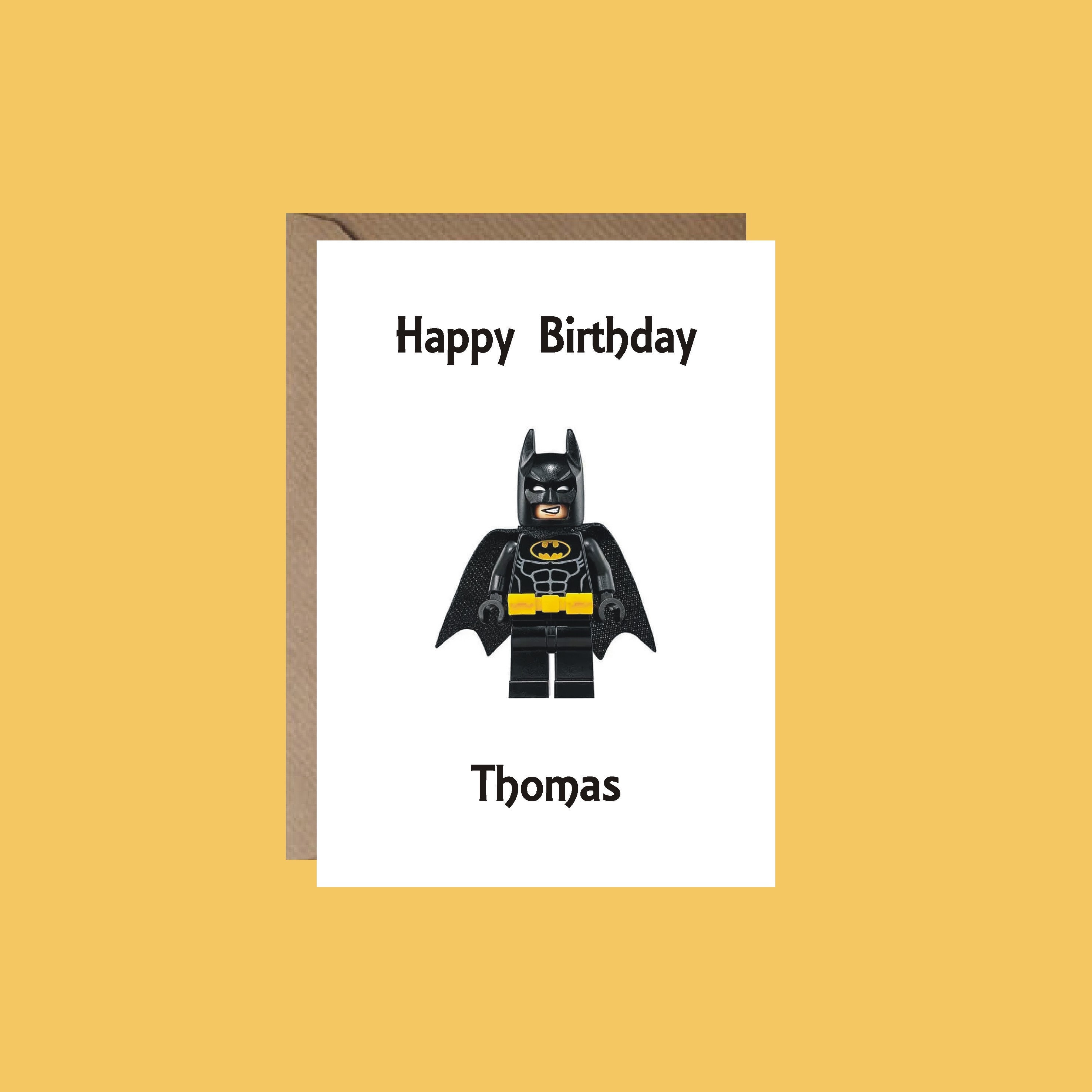 Lego Batman Birthday Card Greetings Card Personalised | Etsy