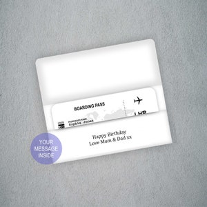 Personalised Custom Gift Airline Ticket , Boarding Pass, Gift Card, image 4