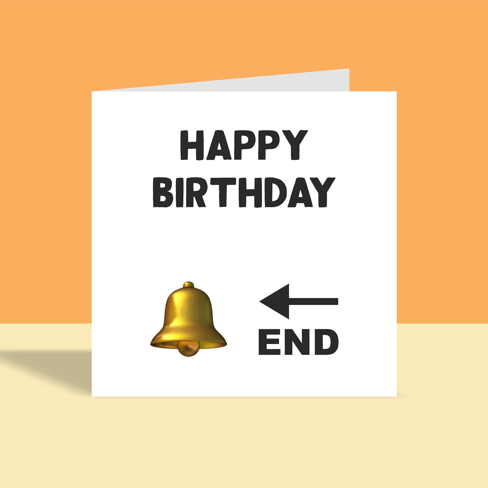 Happy Birthday Bell End Greeting Card Cheeky Happy | Etsy