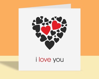 I Love You Hearts- Romantic Love Card | Greetings Card, Love, Hearts, For Him For Her, Romantic,