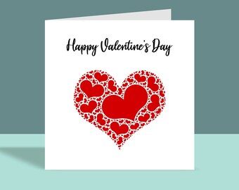 Happy Valentines Day - Romantic Love Card | Valentine Card, Love, Hearts, For Him For Her, Romantic