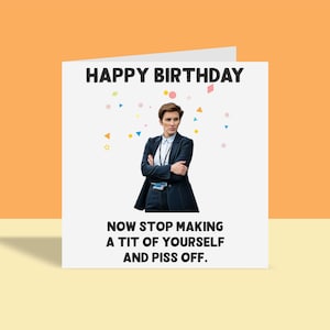 Tarjeta de felicitación inspirada en Line of Duty de Kate Fleming: feliz cumpleaños, para él y para ella, tamaño A6