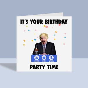 Tarjeta de cumpleaños divertida inspirada en Boris / Fiesta de Bojo