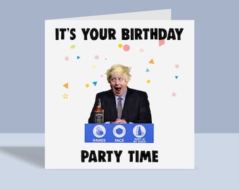 Boris Inspired - Funny Birthday Card  | Bojo Party Time