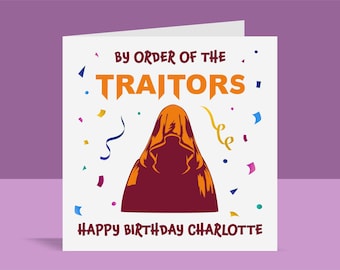 Funny Traitor Birthday Card for Boyfriend, Husband, Girlfriend, Wife, Faithful, Claudia Winkleman, TV Show