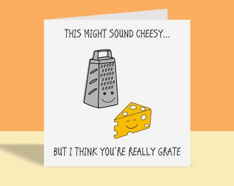 Cheesy Birthday Card  - Greeting Card  | Funny Birthday Card, For Him For Her, A6