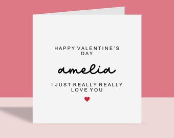 Really Really Love You  - Personalised Valentines Day Card | Love, For Him, For Her, Romantic