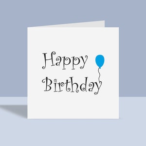 Happy Birthday Balloon - Birthday Card | Greetings Card, Balloon, For Him For Her,
