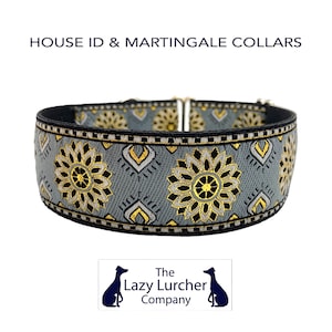 Greyhound Collar, House ID & Martingale Collars, Lurcher, Whippet, Saluki, Sighthounds