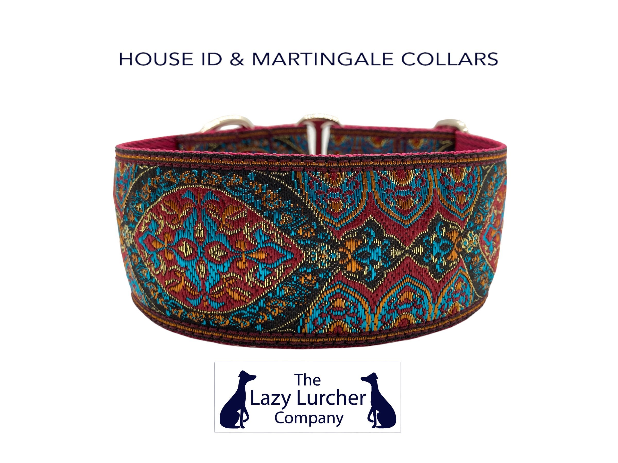 Greyhound Collar 2 House Id or Martingale Suitable for Lurchers