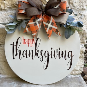 Thanksgiving Door Hanger, happy Thanksgiving Door Hanger, Thanksgiving Wreath, Thanksgiving Decor, Front Door Decor