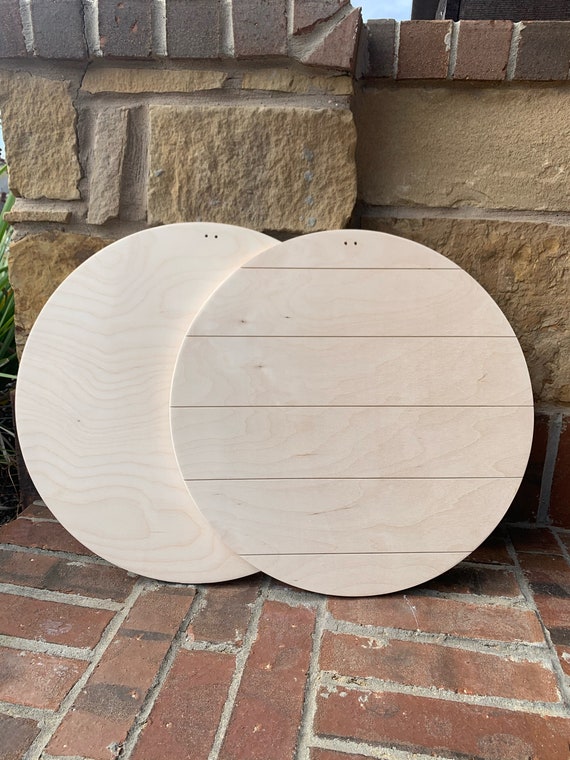 1/2 Unfinished Birch Rounds Round Wood Blanks Craft Etsy