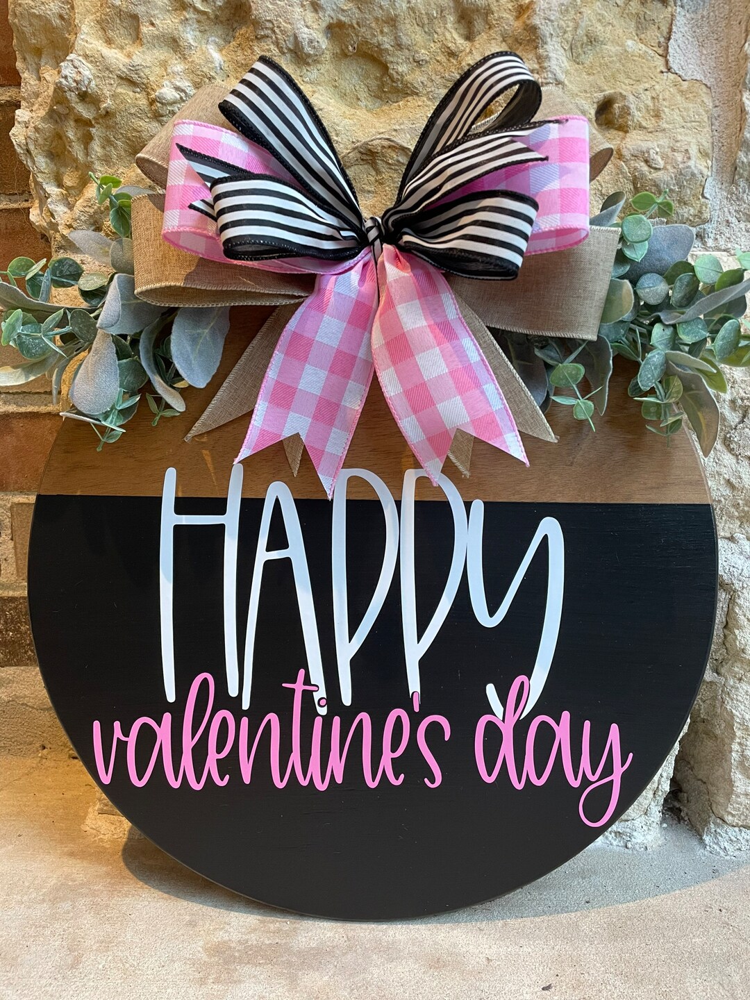 Happy Valentines Day Door Hanger, Valentines Day Wreath, Door Hanger