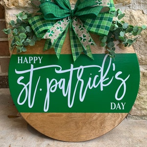 St. Patrick's Day Door Hanger, Happy St. Patrick's Dat Wreath, Happy St. Patrick's Day Hanger, Front Door Decor, st. Patrick's Day decor