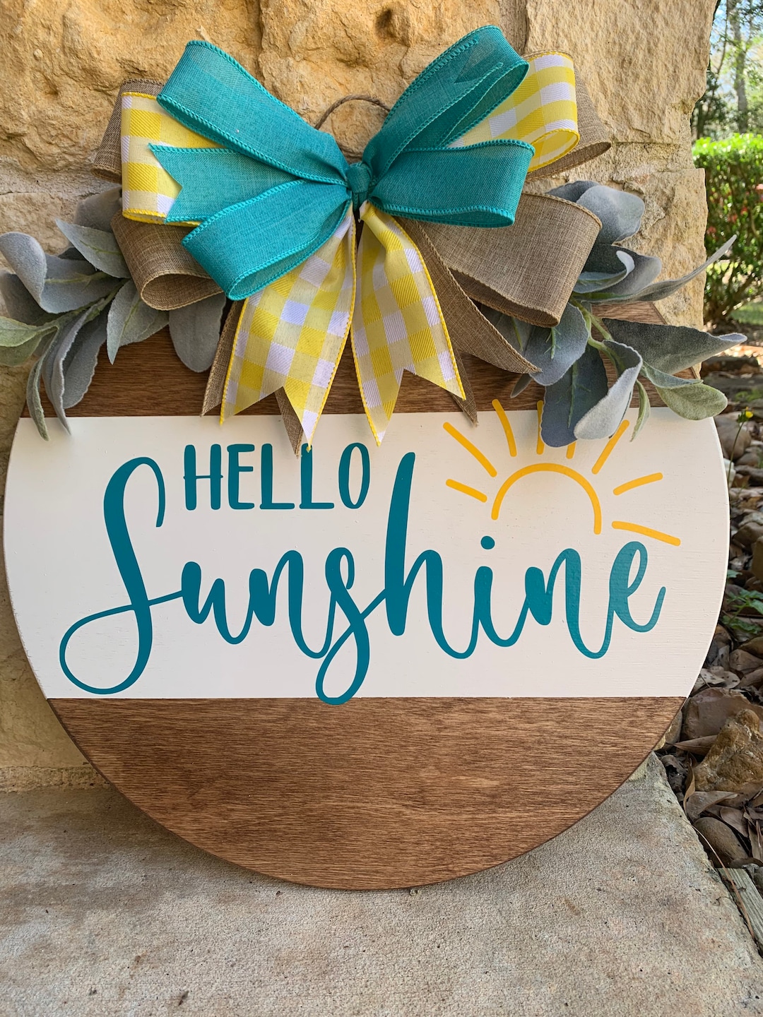 Spring Summer Door Hanger, Spring Summerwreath, Hello Sunshine Door ...