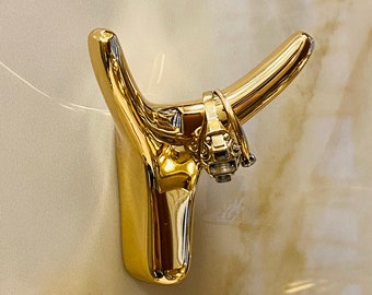 Exclusive wall hook, wardrobe hook gold, suspension, wall hook, coat hook