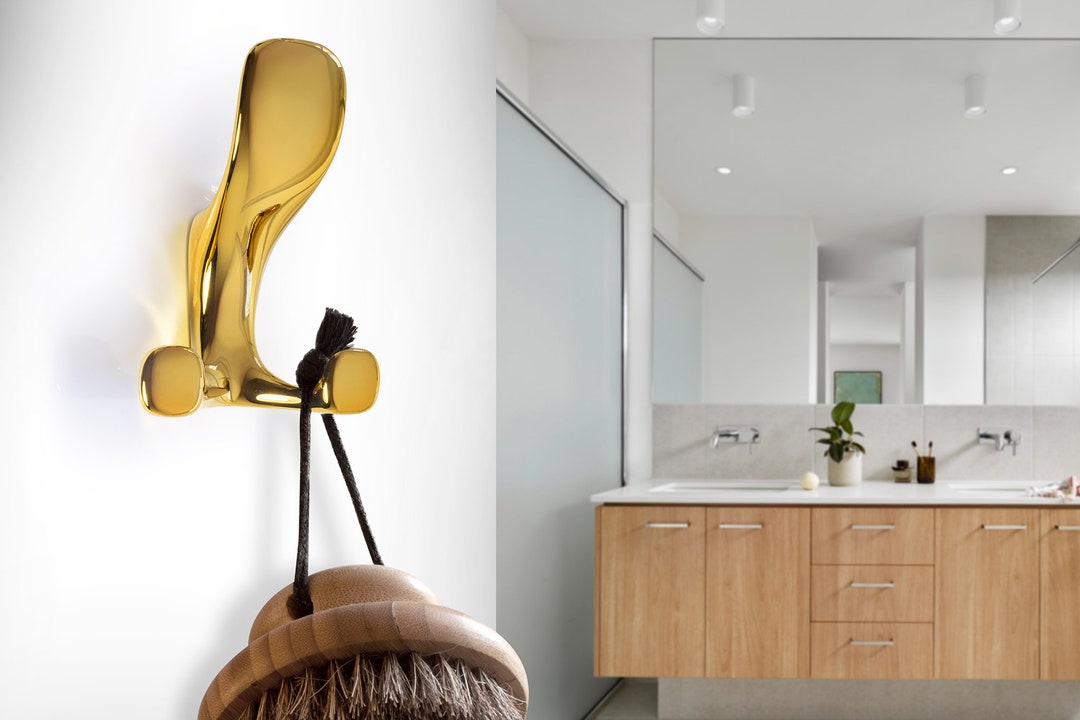 Design Wall Hook 3 Piece Heavy Zinc Casting Gold Coat Hook Towel Hook ...
