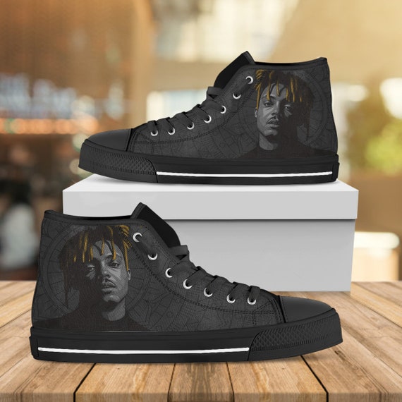 Juice Wrld Hi Tops Juice Custom Shoes Rapper Custom Etsy