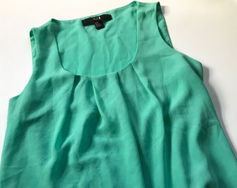 Jasnozielona bluzka Forever 21 bez rękawów z wiązaniem