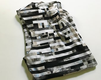 Bluzka robocza Calvin Klein Geometryczny Niebieski, Beżowy i Czarny Wzór Ceglany