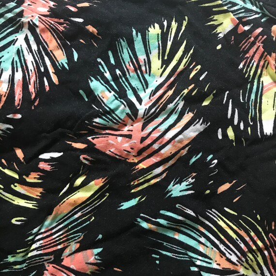 Mudd 90's Tropical Neon Palm Tree Print Crop Top - image 5