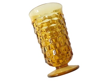 Indiana Amber Whitehall 70's Tumblers || Wzór kubistyczny || Kieliszki świąteczne
