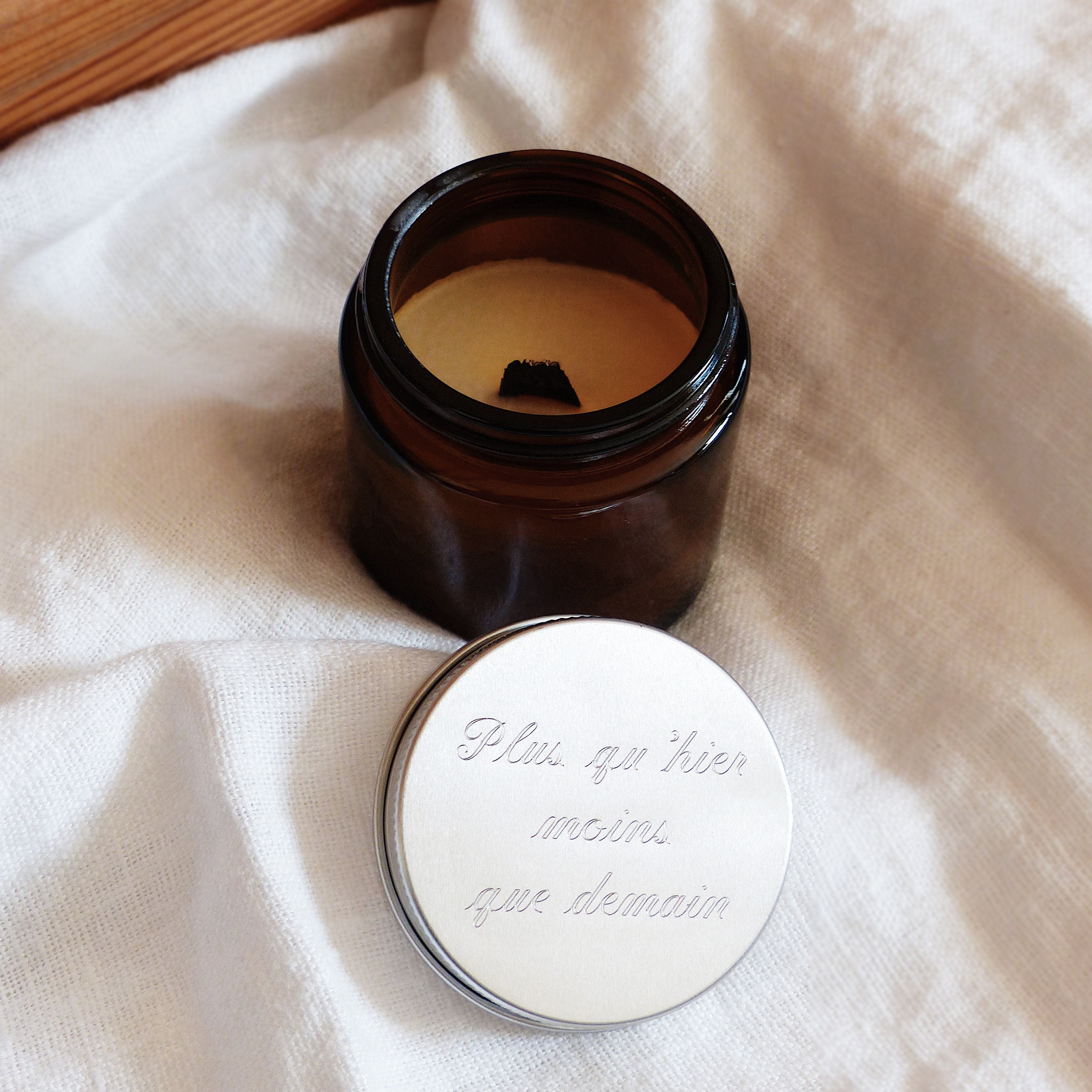 Bougie Personnalisée, Bougie Gravée - Citation, Prénoms, Initiales, Date Cire Naturelle Soja, Mèche 