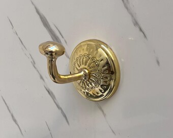 Handmade Brass Wall Hook: Modern Bathroom Decor