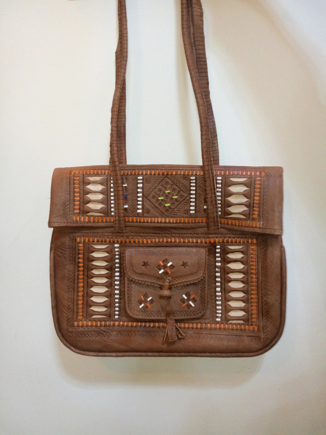 Authentic Moroccan Leather Bag Vintage Women Bag Handmade Etsy