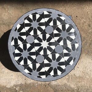 Moroccan Mosaic Outdoor/ Indoor Table – Authentic Zellige Tiles with Traditional Andalusian Design