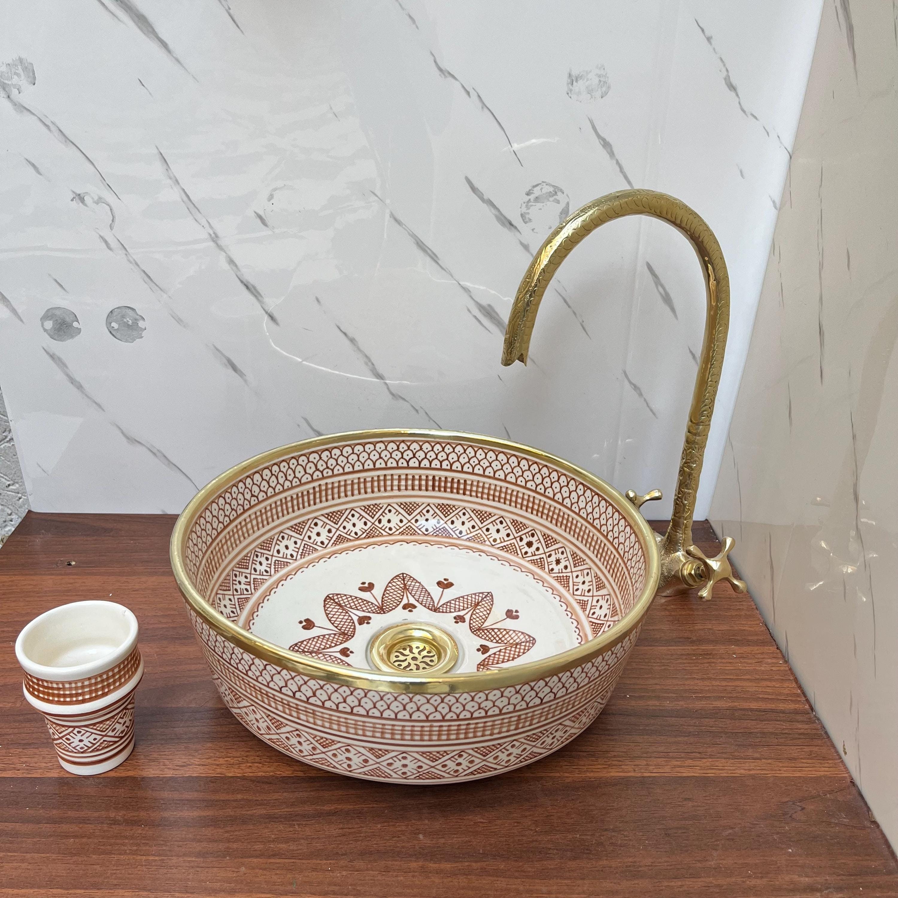 Vasque Marocaine en céramique fait main #91 – Lavabo Marocain