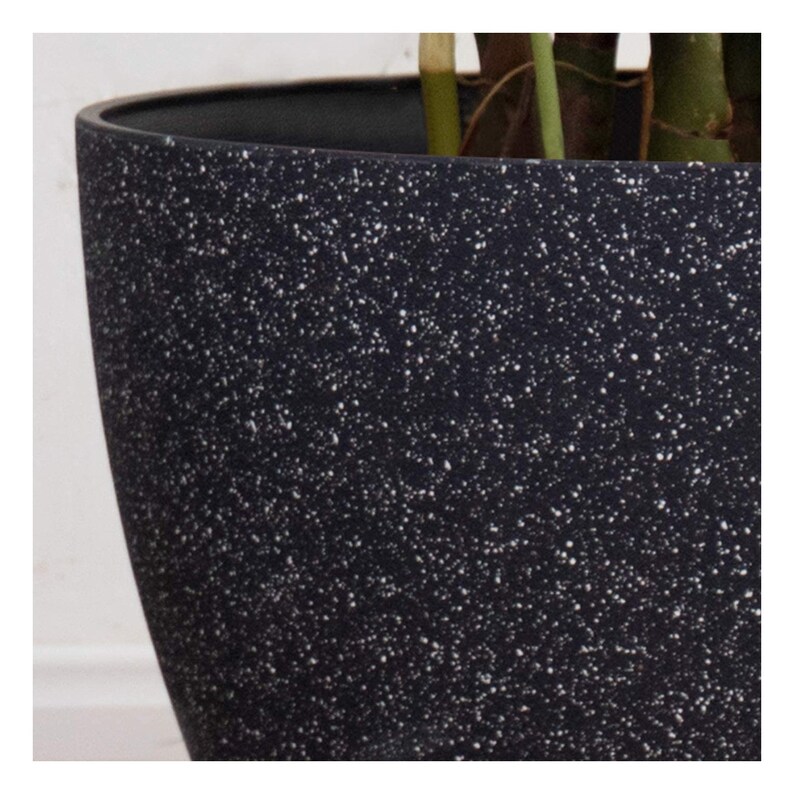 14 2 Inch Speckled Black Planter Plant Pots Planters Plants Rope Basket Vase Indoor Outdoor Garden Drainage Hole Modern Ferns Big Large Gardening Craft Supplies Tools Sunray Fm De 14 2 Inch Speckled Black Planter Plant, How To Cover A Garden Drainage Hole