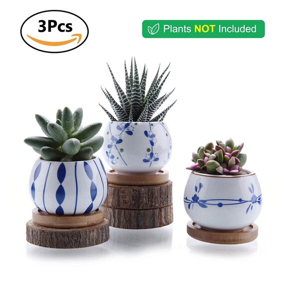 Set of 3 Japanese Style Ceramic Planter Plant Pot Plants Etsy