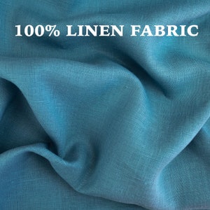 Blue Heaven linen fabric. Medium weight linen fabric. 100% Linen. Natural eco fabric. Pure linen. European linen fabric. FAST Shipping CA