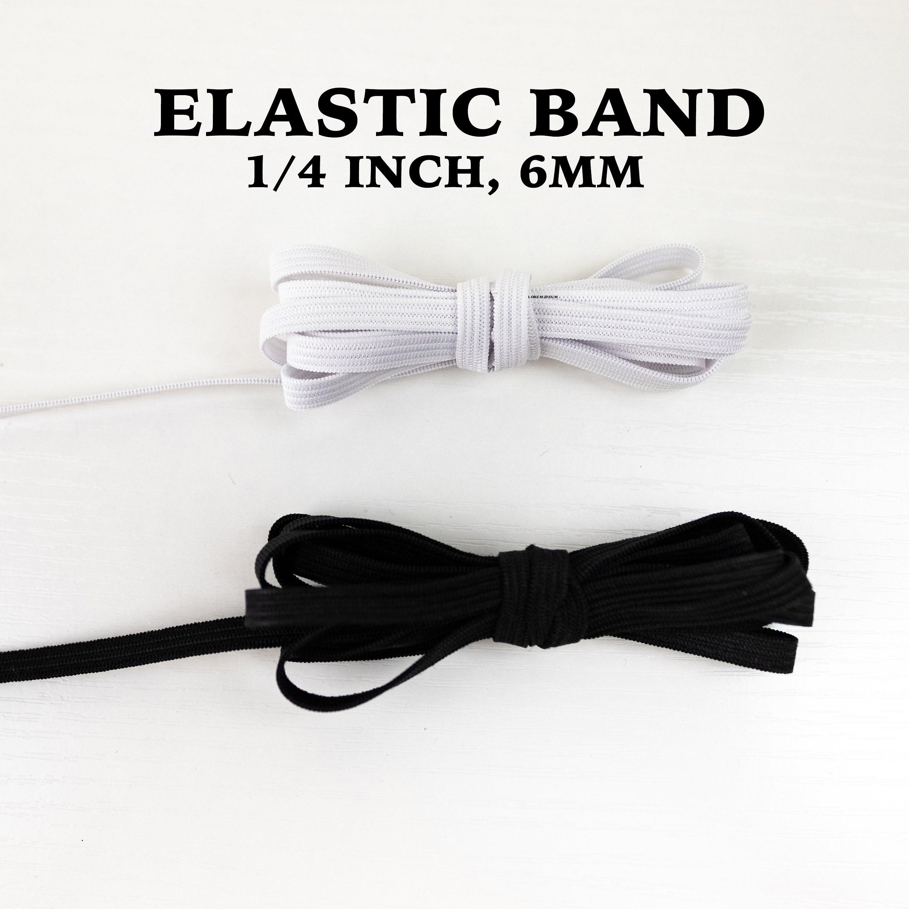 Soft 1/4 Width Braided Elastic Band for Sewing DIY Masks,black  Elastic,white Elastic,white Flat Braided Elastic,face Mask Elastic,diy 