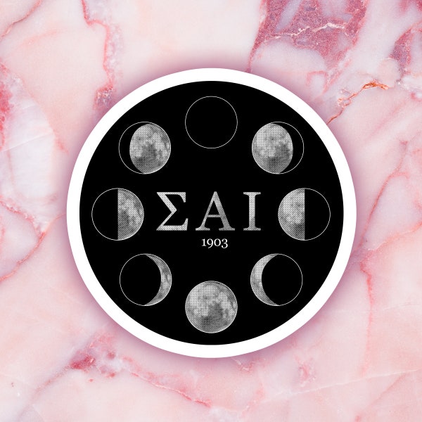 Moon Phases, Sigma Alpha Iota, Single Sticker