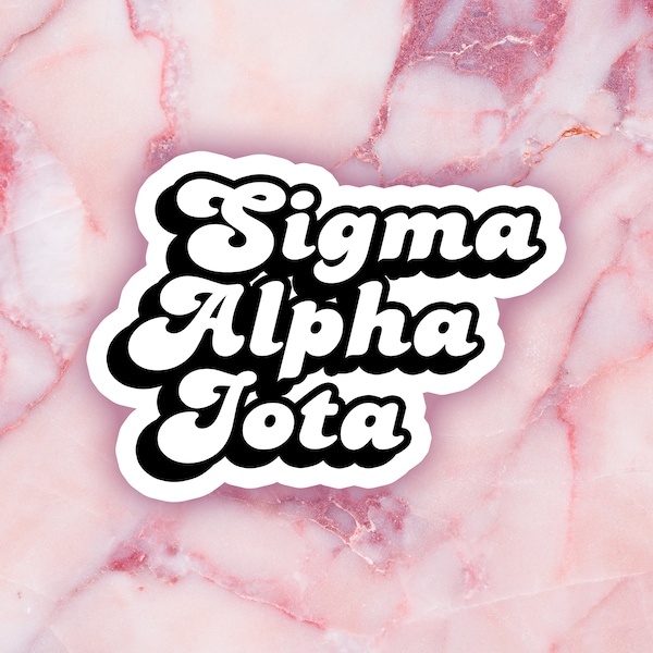 Retro, Sigma Alpha Iota, Single Sticker