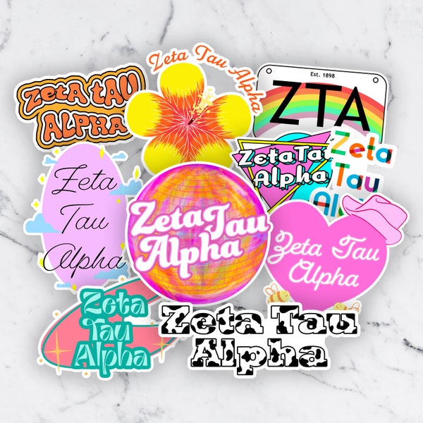 Zeta Tau Alpha, Variety Summer 2023, Sticker Pack, Sorority Gift, Alumnae, Recruitment
