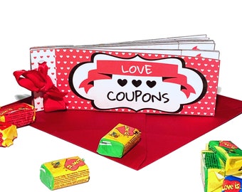 Coupons d’amour, Livre - Cadeau de la Saint-Valentin pour lui ou elle - Cadeau pour petit ami ou petite amie / Anniversaire / BRICOLAGE romantique / Téléchargement instantané