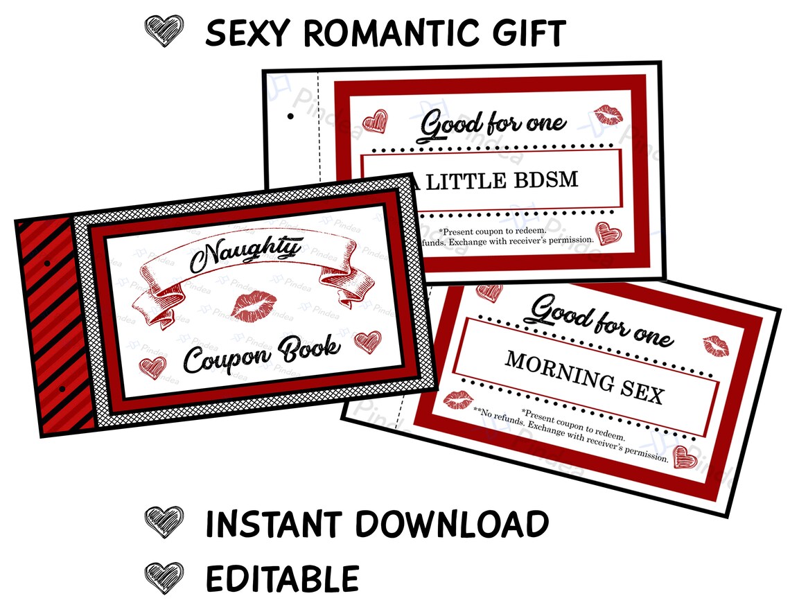 Naughty Coupon Book for Him, Her, Husband, Boyfriend, Girlfriend ...